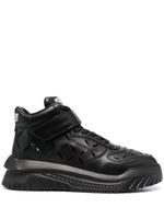 Versace baskets montantes en cuir - Noir