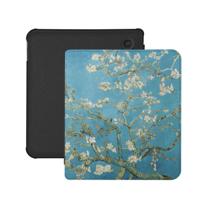 Lunso Kobo Libra Colour hoes (7 inch) - Vegan Saffiano Leren sleepcover - Van Gogh Amandelbloesem