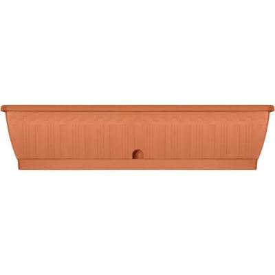Jardiniere - GARDEN ID Terraflor - Terra 80 cm - Duurzaamheid - Waterreserve - Gerecycled en 100% recycleerbaar - Volume voor planten.