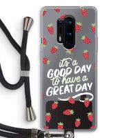 Don't forget to have a great day: OnePlus 8 Pro Transparant Hoesje met koord