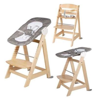 ROBA Born Up 2 in 1 converteerbare kinderstoel + verstelbare wipstoel - Sternenzauber - vanaf de geboorte - natuurlijk hout
