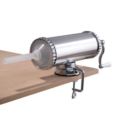 2,5kg Worstvuller Handbediend Worstmachine van Aluminiumlegering Worstvulmachine Zilver Worstpers met Tafelklem Worstspuit