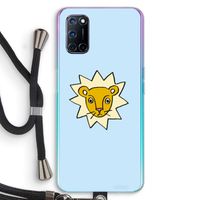 Kleine leeuw: Oppo A92 Transparant Hoesje met koord