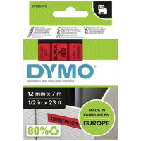 DYMO 45017 Labeltape Polyester Tapekleur: Rood Tekstkleur: Zwart 12 mm 7 m