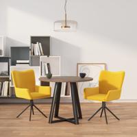 Eetkamerstoelen draaibaar 2 st fluweel geel