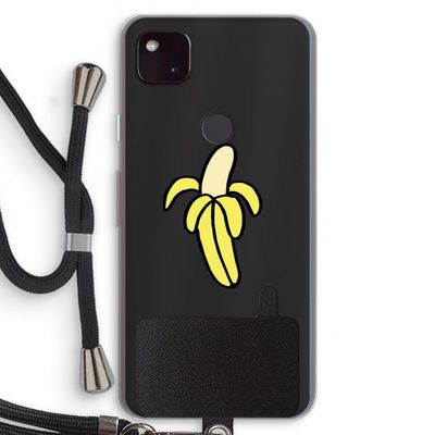 Banana: Pixel 4a 5G Transparant Hoesje met koord