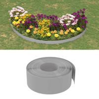 Tuinranden 3 st 10 m 20 cm polyetheen grijs