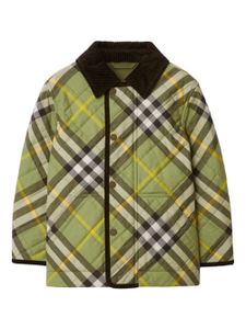 Burberry Kids veste matelassée à motif Vintage Check - Vert