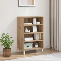 Dressoir artisanaal eikenkleurig 57 x 35 x 90 cm Bewerkt hout