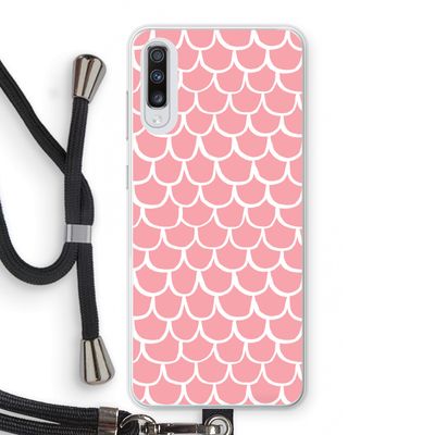 Dakpannetjes: Samsung Galaxy A70 Transparant Hoesje met koord