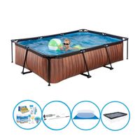 EXIT Zwembad Timber Style - Frame Pool 300x200x65 cm - Complete zwembadset