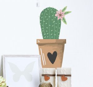 Muursticker cactus met hartje