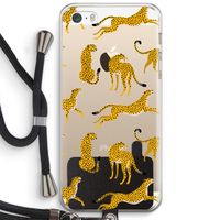 Luipaard: iPhone 5 / 5S / SE Transparant Hoesje met koord