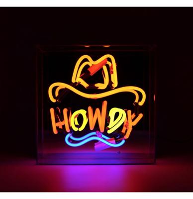 Glas Neon Box - Howdy