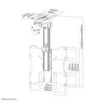 Neomounts FPMA-C020BLACK TV-plafondbeugel 25,4 cm (10) - 101,6 cm (40) Kantelbaar - thumbnail