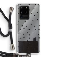 Kleine kattenkopjes: Samsung Galaxy S20 Ultra Transparant Hoesje met koord