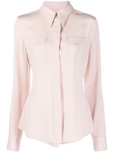 Victoria Beckham chemise transparente à manches longues - Rose