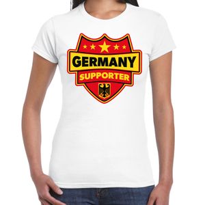 Duitsland / Germany schild supporter t-shirt wit voor dames