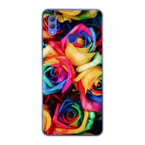 Neon bloemen: Honor Note 10 Transparant Hoesje