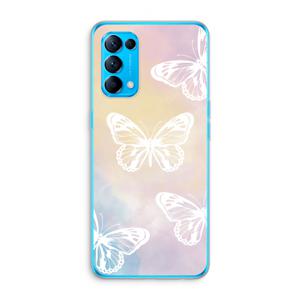 White butterfly: Oppo Find X3 Lite Transparant Hoesje