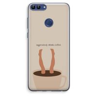 Aggressively drinks coffee: Huawei P Smart (2018) Transparant Hoesje