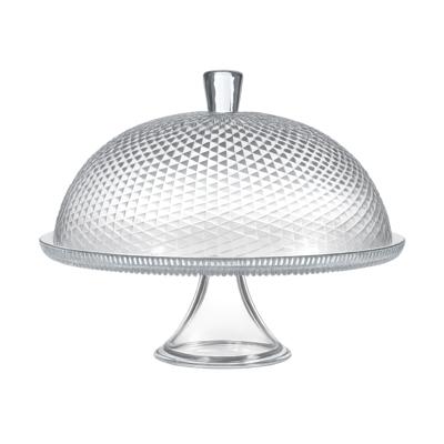 Urban Living Taartplateau op voet - stolp - 30 cm - glas - gebaksschaal - taartstandaard