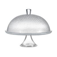 Urban Living Taartplateau op voet - stolp - 30 cm - glas - gebaksschaal - taartstandaard