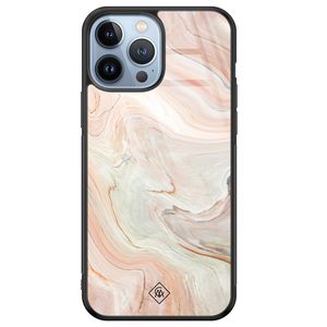 iPhone 13 Pro Max glazen hardcase - Marmer waves