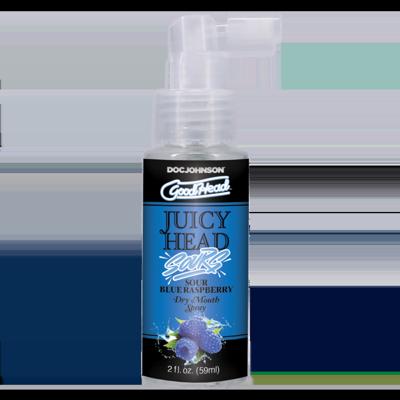 Doc Johnson Juicy Head - Dry Mouth Spray - Sour Blue Raspberry - 2 fl oz / 60 ml