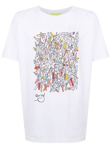 Amir Slama t-shirt en coton à imprimé graphique - Blanc