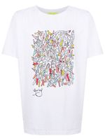 Amir Slama t-shirt en coton à imprimé graphique - Blanc