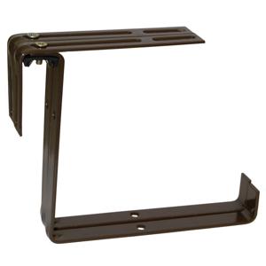 Balkonbeugel - 2x - voor railing t/m 14 cm - bruin - bloem/plantenbakken ophang beugel