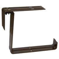 Balkonbeugel - 2x - voor railing t/m 14 cm - bruin - bloem/plantenbakken ophang beugel