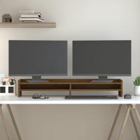 VidaXL Monitorstandaard 100x24x16 cm massief grenenhout honingbruin