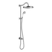 Tres Clasic glijstang set met regendouche 108 cm vintage chroom