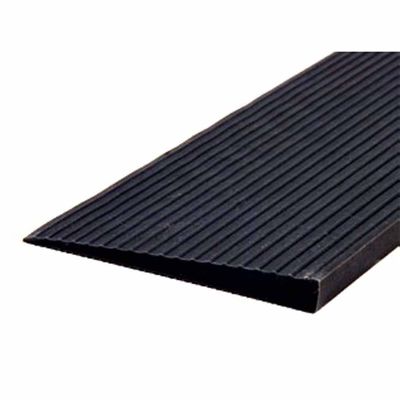 Drempelhulp | Hoogte 2 cm | Breedte 90 cm | Tot 400 kg | Met lijmlaag | Kleur: Zwart of Grijs | 100% natuurlijk rubber