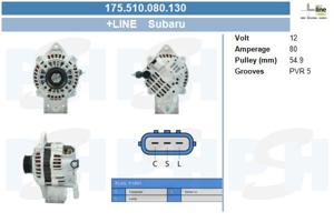 Dynamo / Alternator BV PSH, Spanning (Volt)12V, u.a. für Subaru