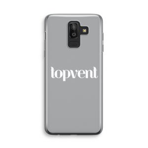 Topvent Grijs Wit: Samsung Galaxy J8 (2018) Transparant Hoesje