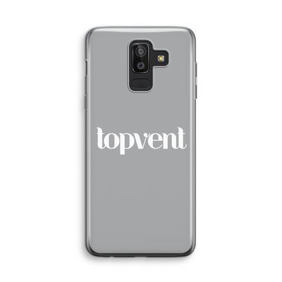 Topvent Grijs Wit: Samsung Galaxy J8 (2018) Transparant Hoesje