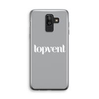 Topvent Grijs Wit: Samsung Galaxy J8 (2018) Transparant Hoesje