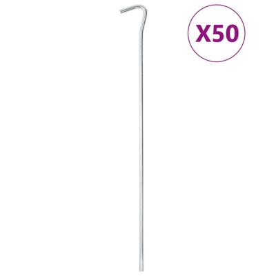 VidaXL Tentharingen 50 st ø7 mm 30 cm gegalvaniseerd staal