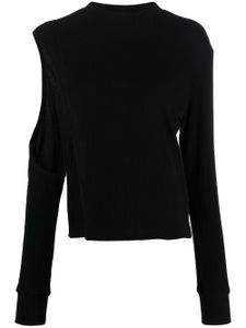 Eckhaus Latta sweat Slash à design asymétrique - Noir