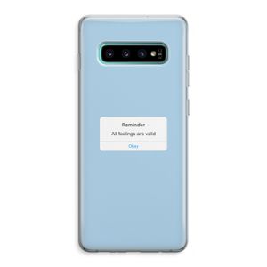 Reminder: Samsung Galaxy S10 Plus Transparant Hoesje