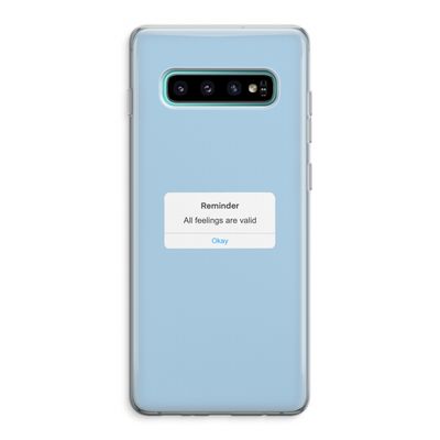 Reminder: Samsung Galaxy S10 Plus Transparant Hoesje