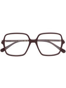 Gucci Eyewear lunettes de vue à monture carrée oversize - Rouge