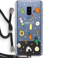 Happy bento friends: Samsung Galaxy S9 Plus Transparant Hoesje met koord