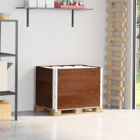 Palletopzetranden 3 st 80x60 cm massief grenenhout bruin