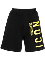 DSQUARED2 short de sport à logo Icon - Noir - thumbnail