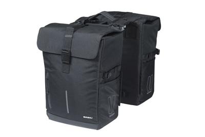 Basil Tas move dubbel mik zwart | 30l