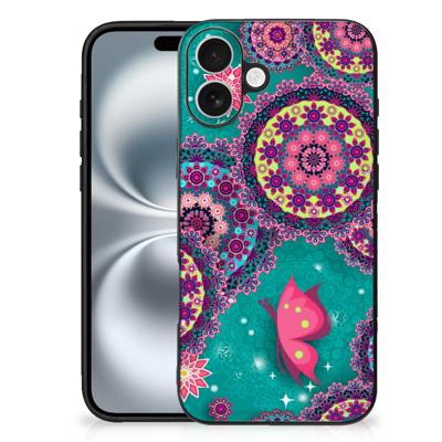 iPhone 16 Plus Leuk Telefoonhoesje Cirkels en Vlinders